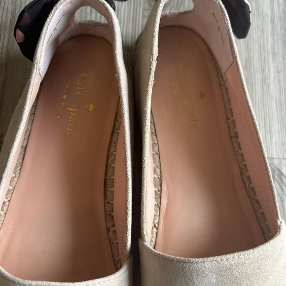 Kate Spade Grayson Beige Suede  Espadrilles Size 7 - Picture 7 of 14